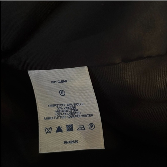 Lands End Women's Black Wool Blend Blazer Jacket Sz 14 Classic Capsule Wardrobe - Picture 4 of 5